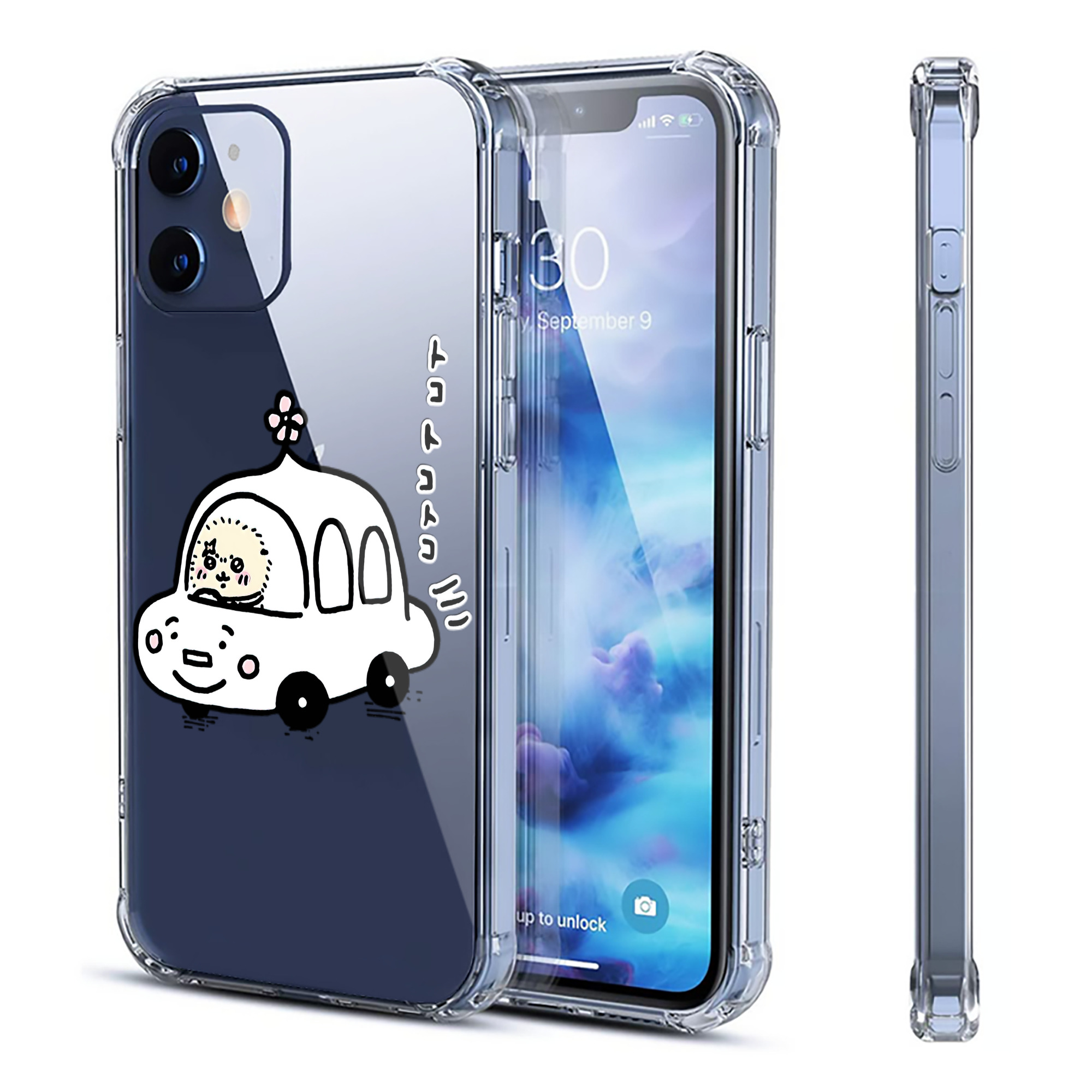 （画像用） ちいかわ ラッコ Chii-kawa Sea otter 【iPhone 12シリーズ対応】透明スマホケース（クリアソフトケース）